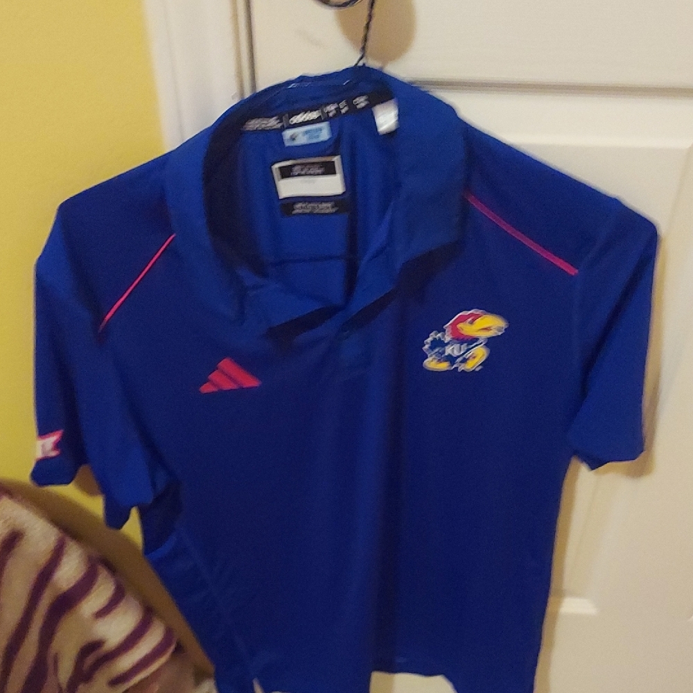 Adidas Kids Royal Blue Polo with Pink Accents